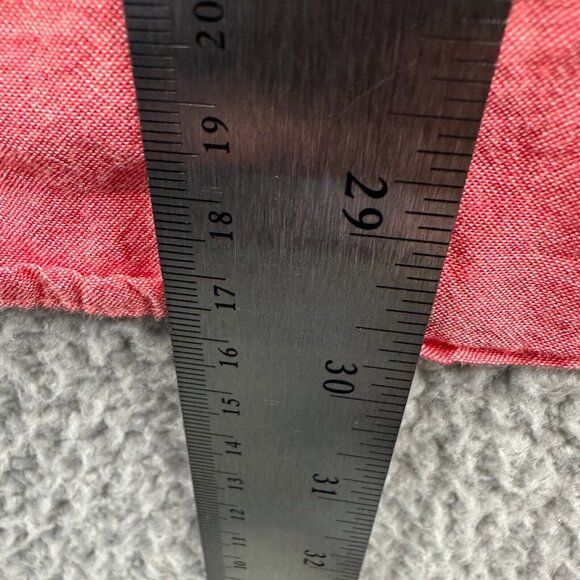 Guess Mens Shirt Extra Large Brick Red 100% Cotton Button‎ Front Long Sleeve - Picture 13 of 14